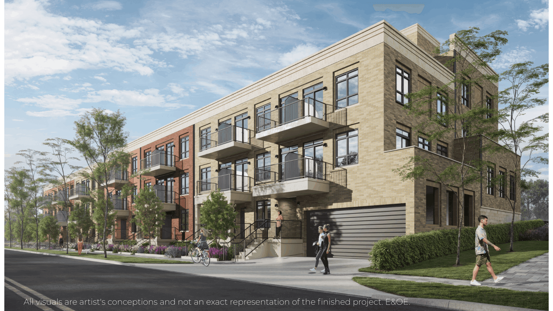 New townhouses at Warbler Place in the Niagara Region