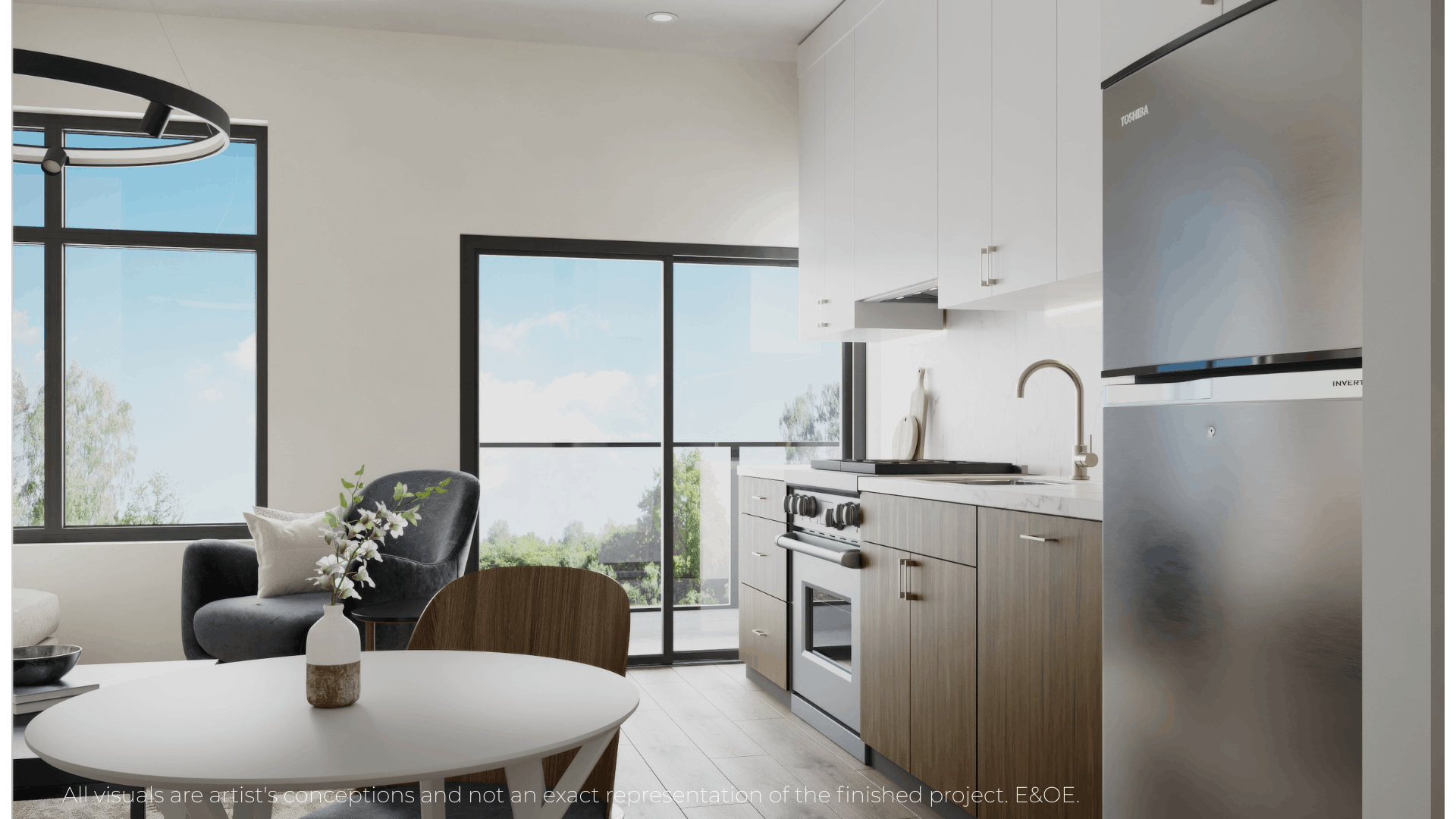 Kitchen living combo